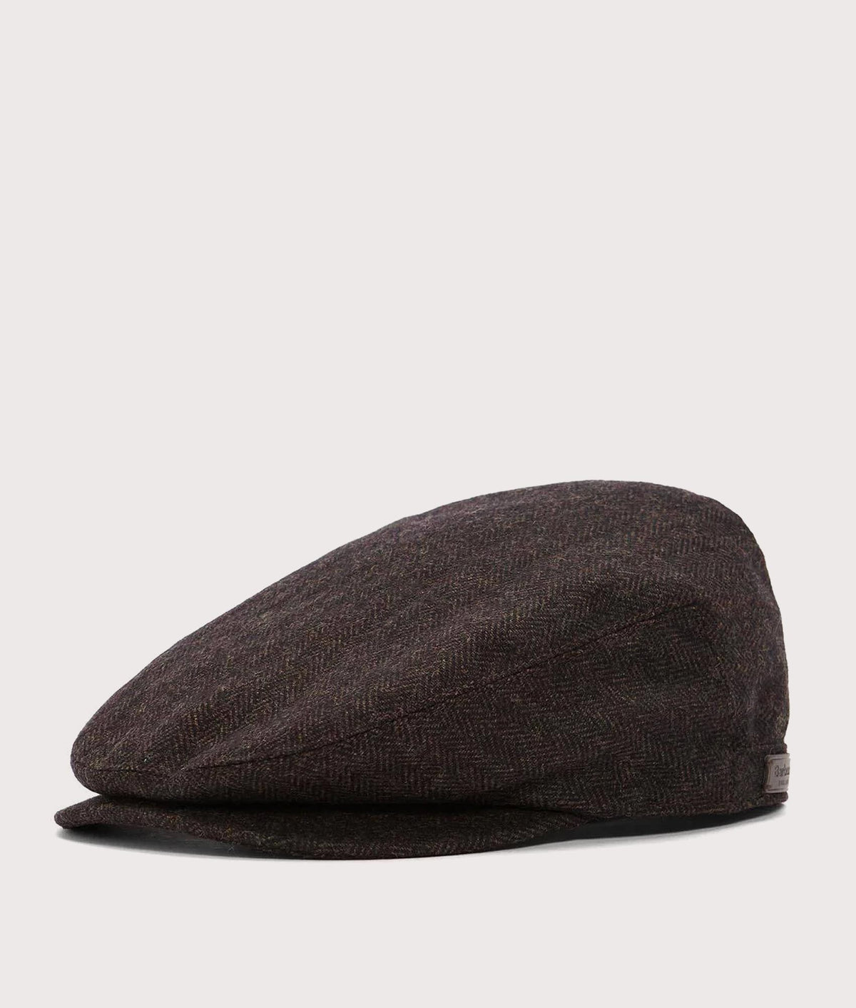 Barbour Lifestyle Barlow Flat Cap in Brown at EQVVS Menswear. Angled front shot.