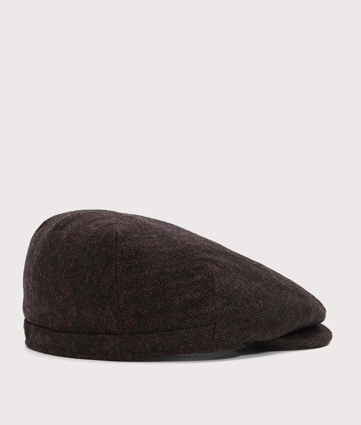 Barbour Lifestyle Barlow Flat Cap in Brown at EQVVS Menswear. Angled back shot.