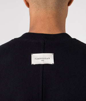 Oversized 1954 Sweatshirt in Black by Florence Black. EQVVS Detail Shot.