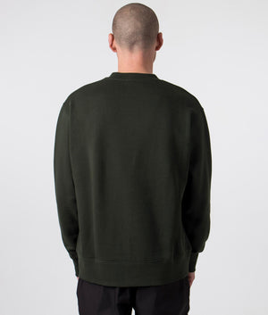 Relaxed-Fit-Arne-Organic-Logo-Sweatshirt-Norse-Projects-Beech-Green-EQVVS-Back-Image