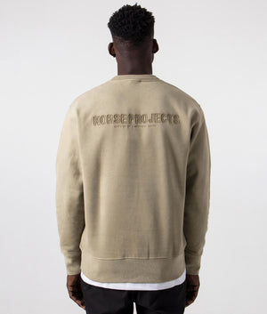 Relaxed-Fit-Arne-Brushed-Fleece-N-Logo-Sweatshirt-Sand-Norse-Projects-EQVVS-Back-Image