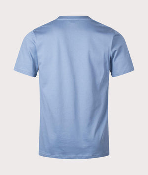 Norse Projects Johannes Organic Logo T-Shirt in 7121 Fog Blue back shot at EQVVS