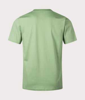 Norse Projects Relaxed Fit Johannes Organic Logo T-Shirt in 8124 Linden Green back shot at EQVVS