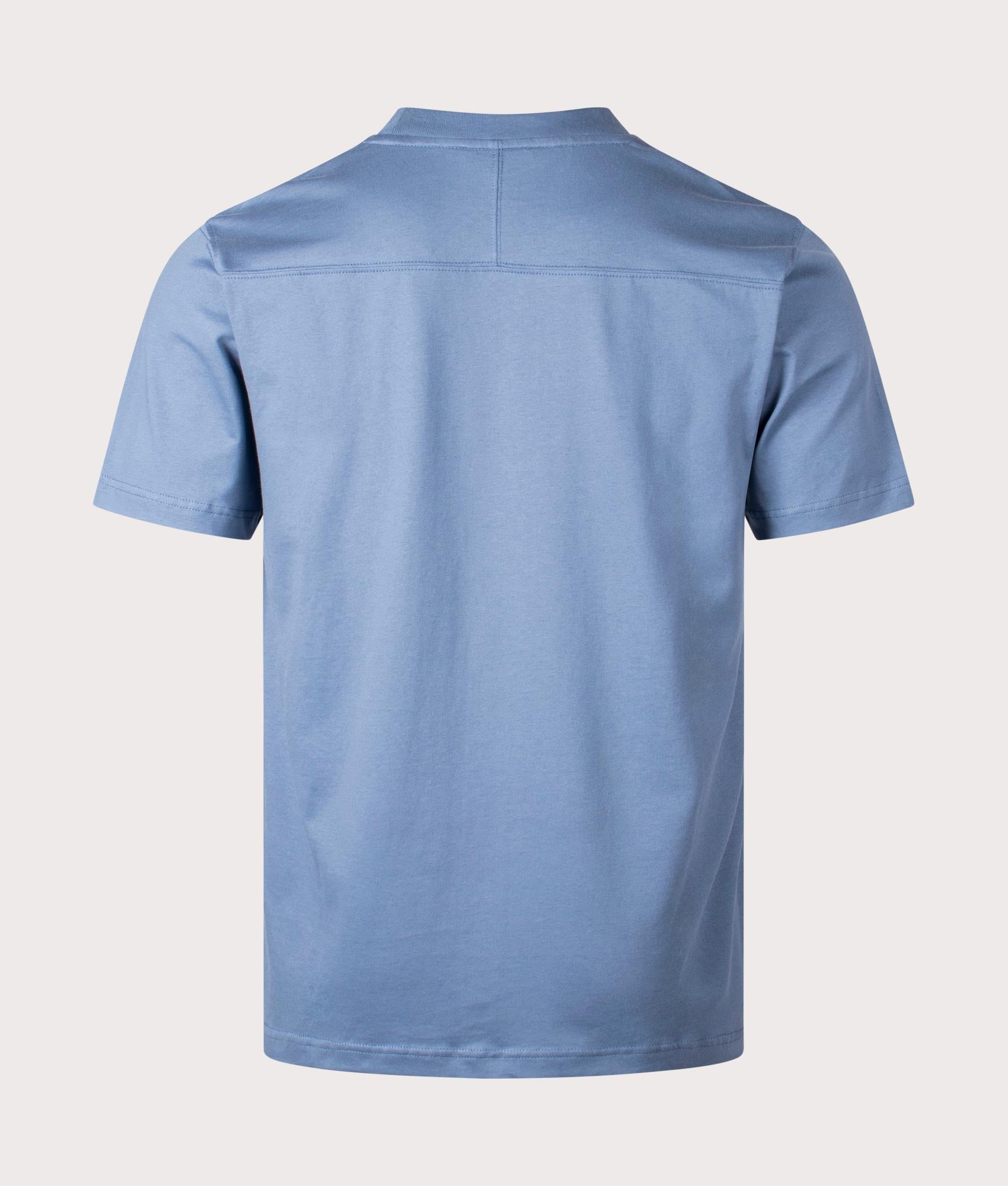 Norse Projects Johannes Organic N Logo T-Shirt In 7121 Fog Blue back shot at EQVVS