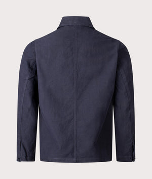 Norse Projects Tyge Cotton Linen Overshirt in 7004 Dark Navy front shot at EQVVS