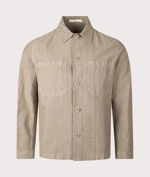 Norse Projects Tyge Cotton Linen Overshirt in 2053 Clay front shot at EQVVS