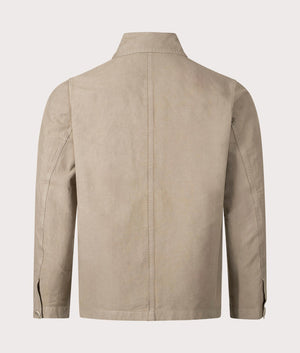 Norse Projects Tyge Cotton Linen Overshirt in 2053 Clay back shot at EQVVS