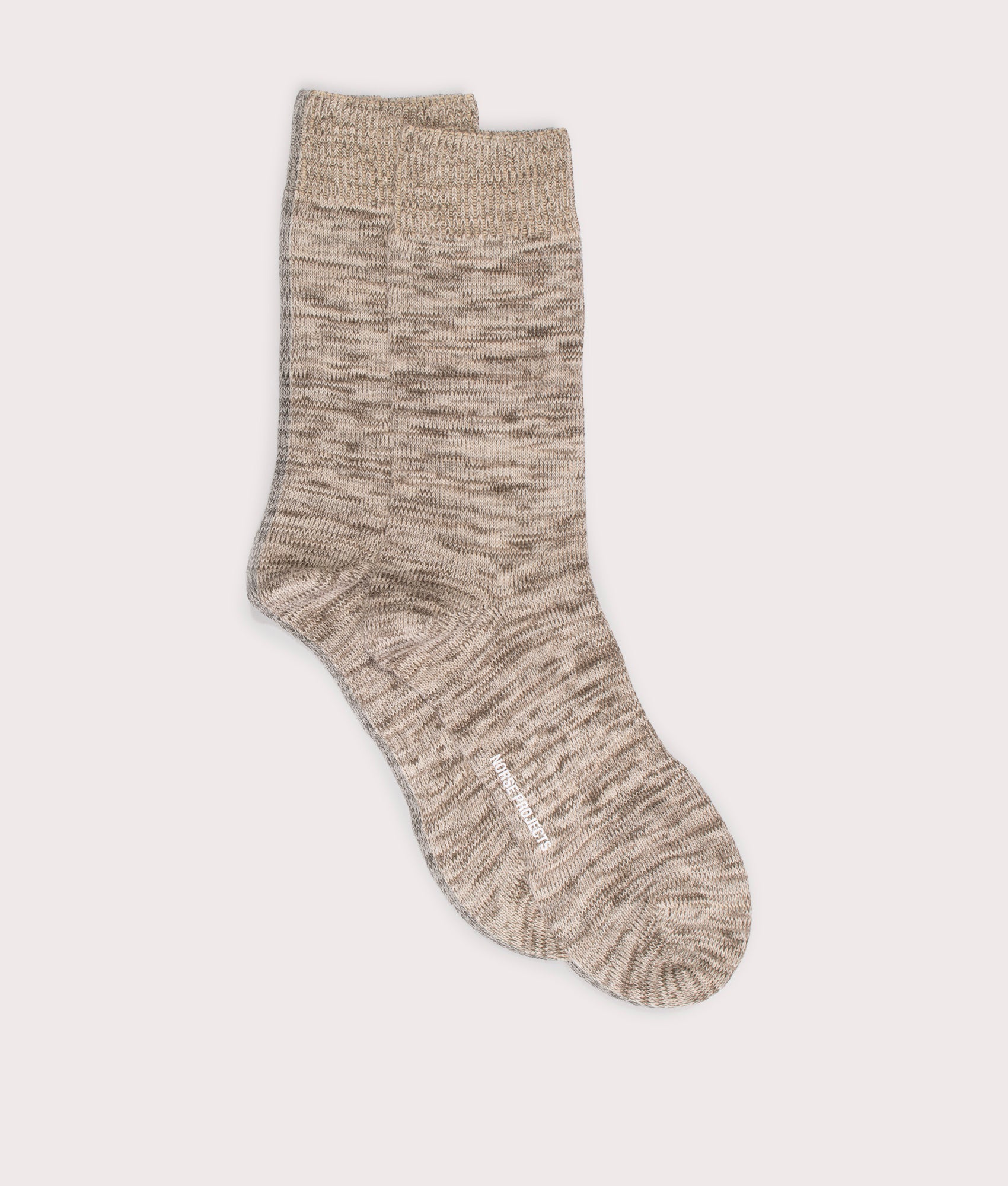 Bjarki Cotton Twist Sock in Sediment Green. EQVVS Side Angle Shot