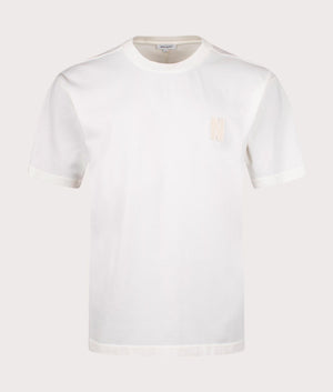 Norse Projects Oversized Simon Heavyweight N Patch T-Shirt in Ecru at EQVVS Menswear Front Shot