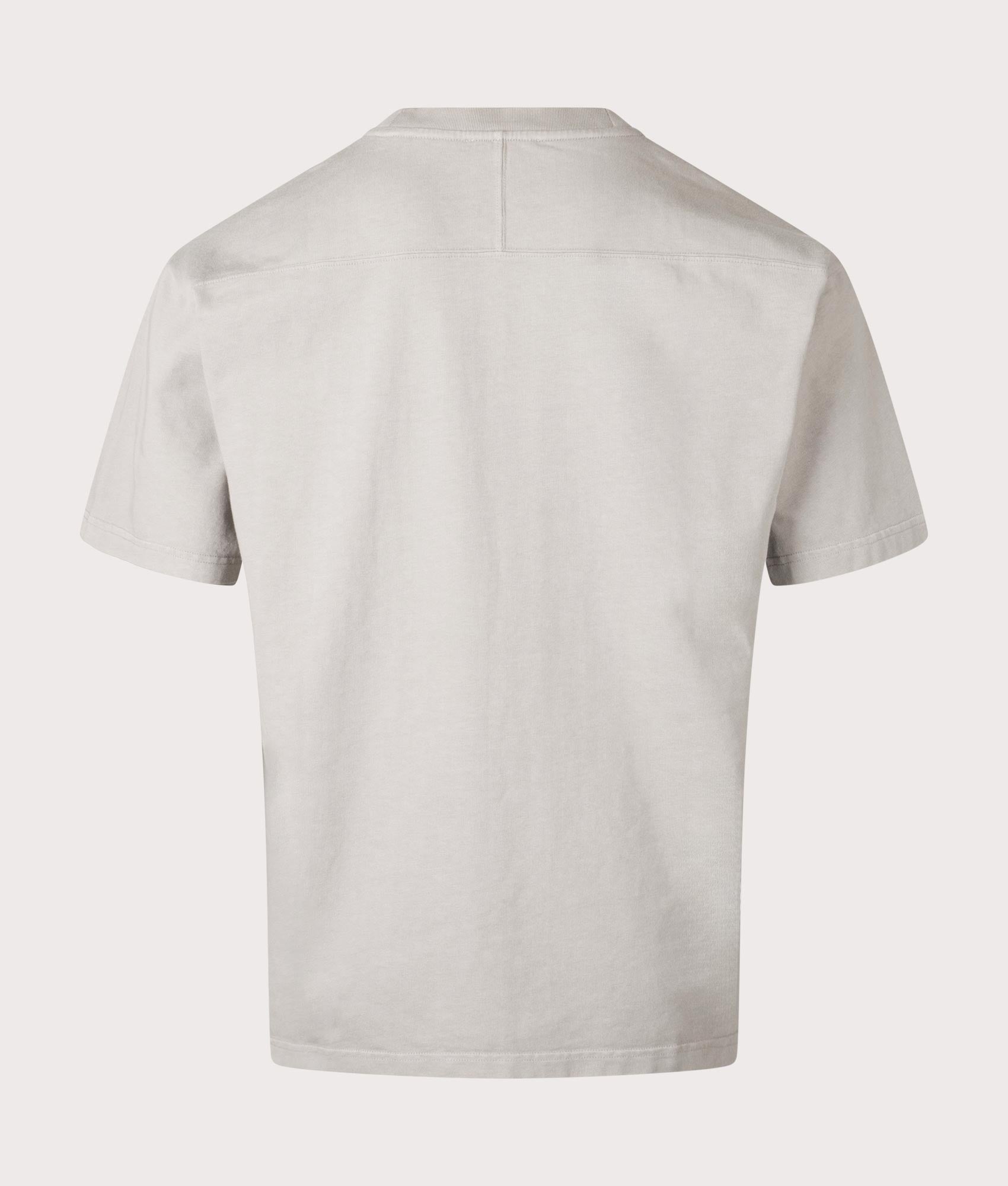 Oversized Simon Heavyweight N Patch T-Shirt in Weather Grey by Norse Projects. EQVVS Menswear Back Shot. 