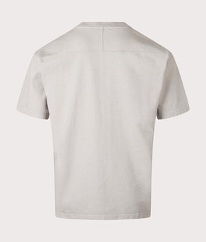 Oversized Simon Heavyweight N Patch T-Shirt in Weather Grey by Norse Projects. EQVVS Menswear Back Shot. 