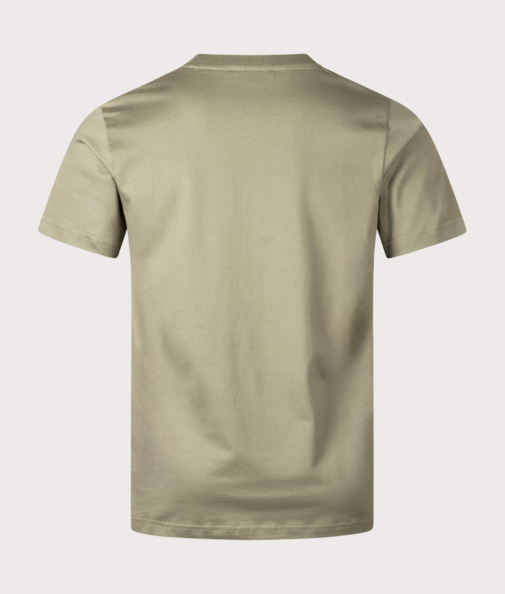Johannes Organic Cotton NORSE Logo T-shirt in Sediment Green by Norse Projects. EQVVS Menswear Back Shot.