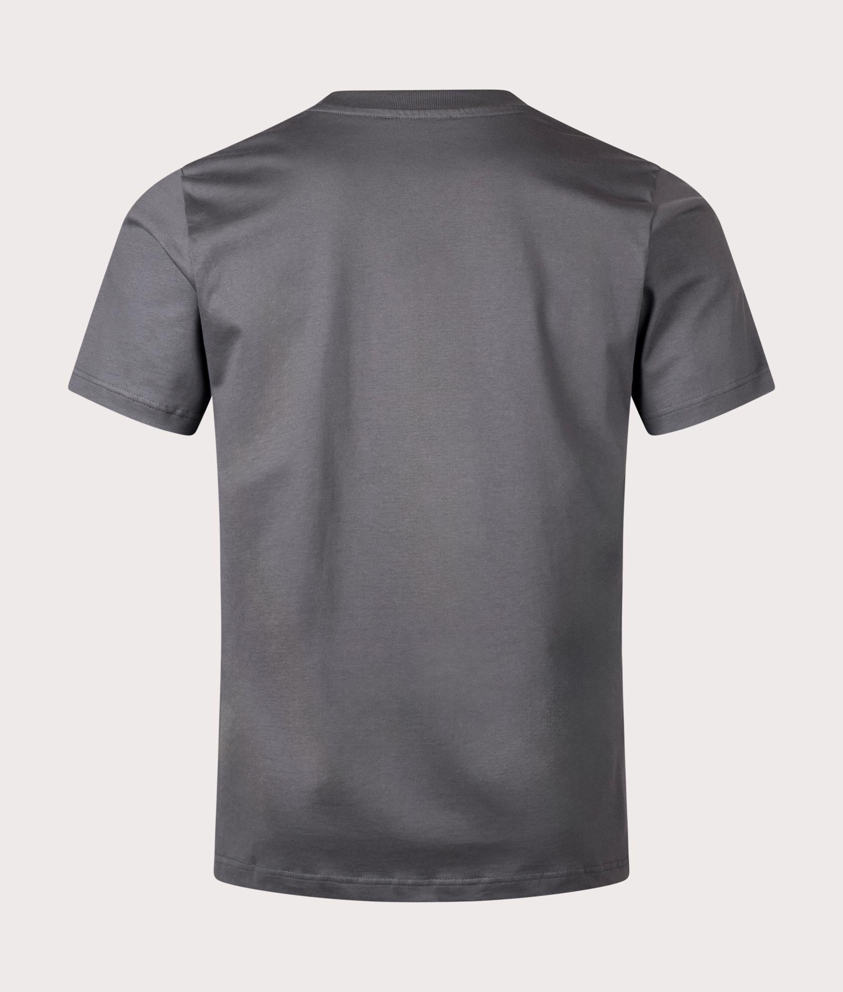 Johannes Organic Cotton Bucket Hat Print T-shirt in Magnet Grey by Norse Projects. EQVVS Menswear Back Shot. 