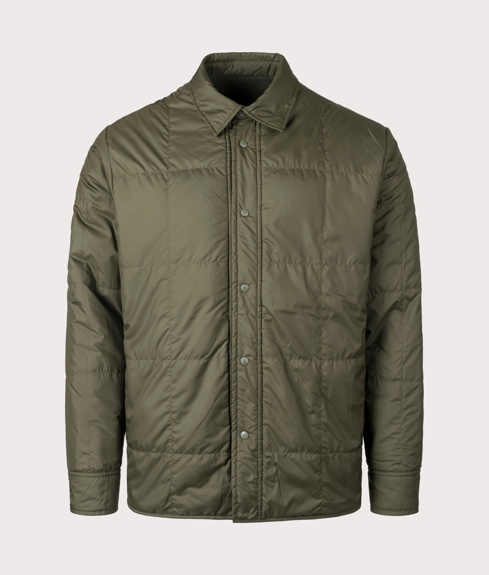 Norse Projects Ulrik Reversible Fleece Overshirt in Ivy Green at EQVVS Menswear Reversed Front Shot