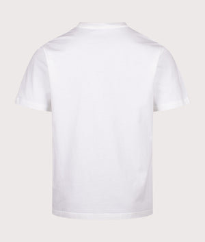 Relaxed Fit Johannes Organic NORSE Logo Print T-Shirt by Norse Projects in White. Shot by EQVVS. Back shot.