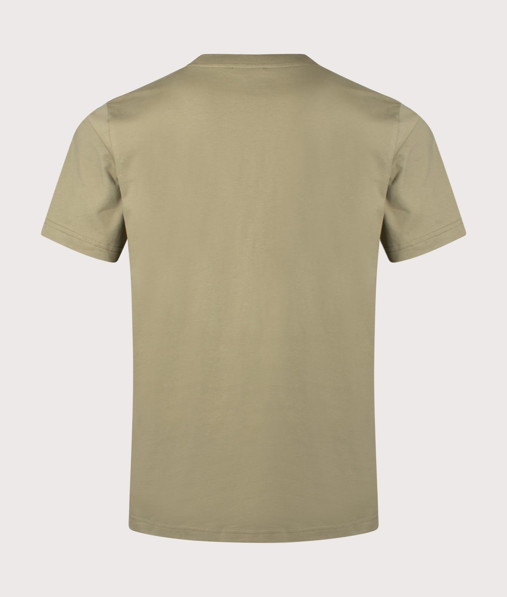 Norse Projects Johannes Organic NORSE Logo Print T-Shirt in Moss Green. Shot at EQVVS. Back shot. 