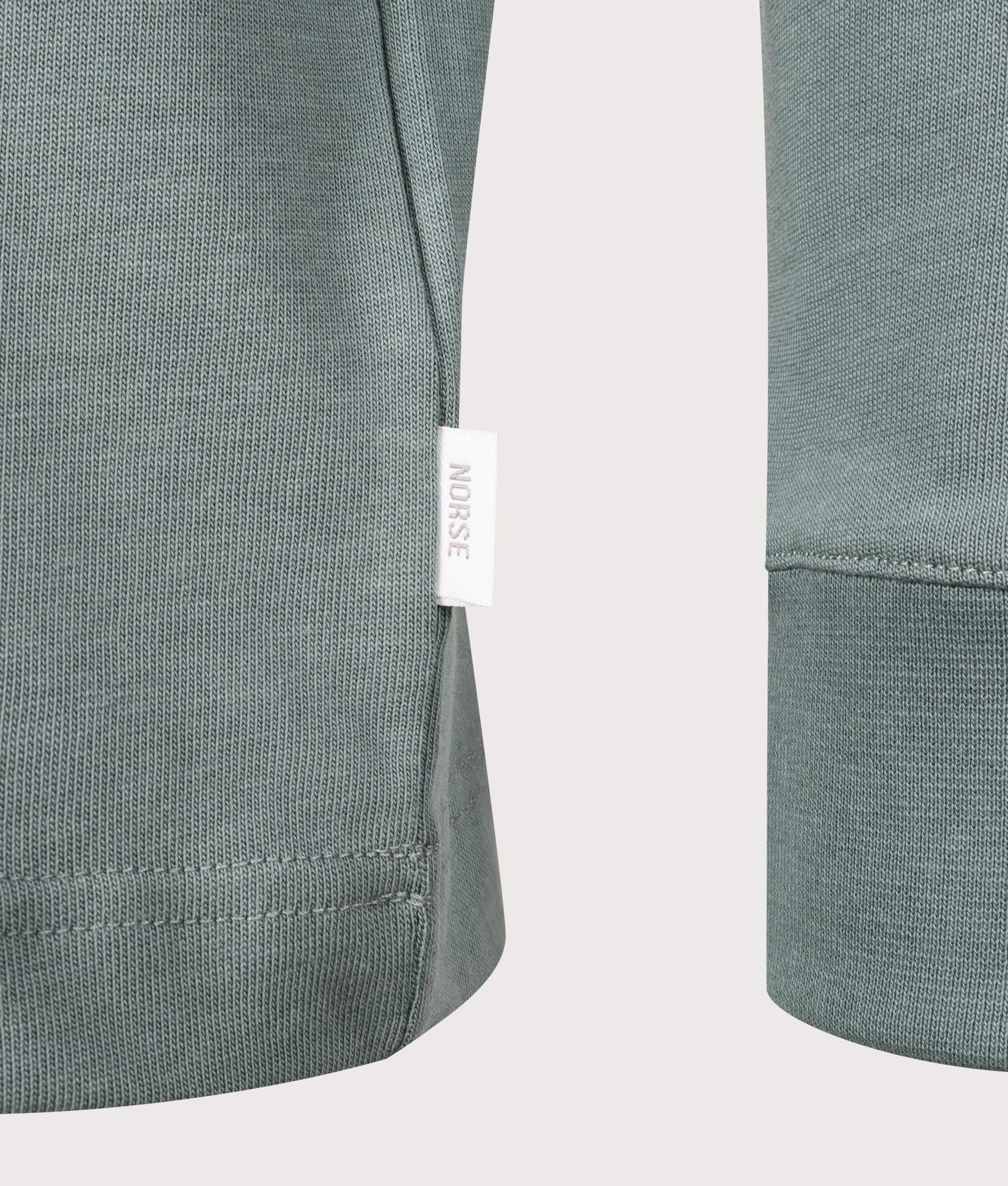 Norse Standard Heavy Loose Long Sleeve T-Shirt. Shot by EQVVS. Front detail shot.