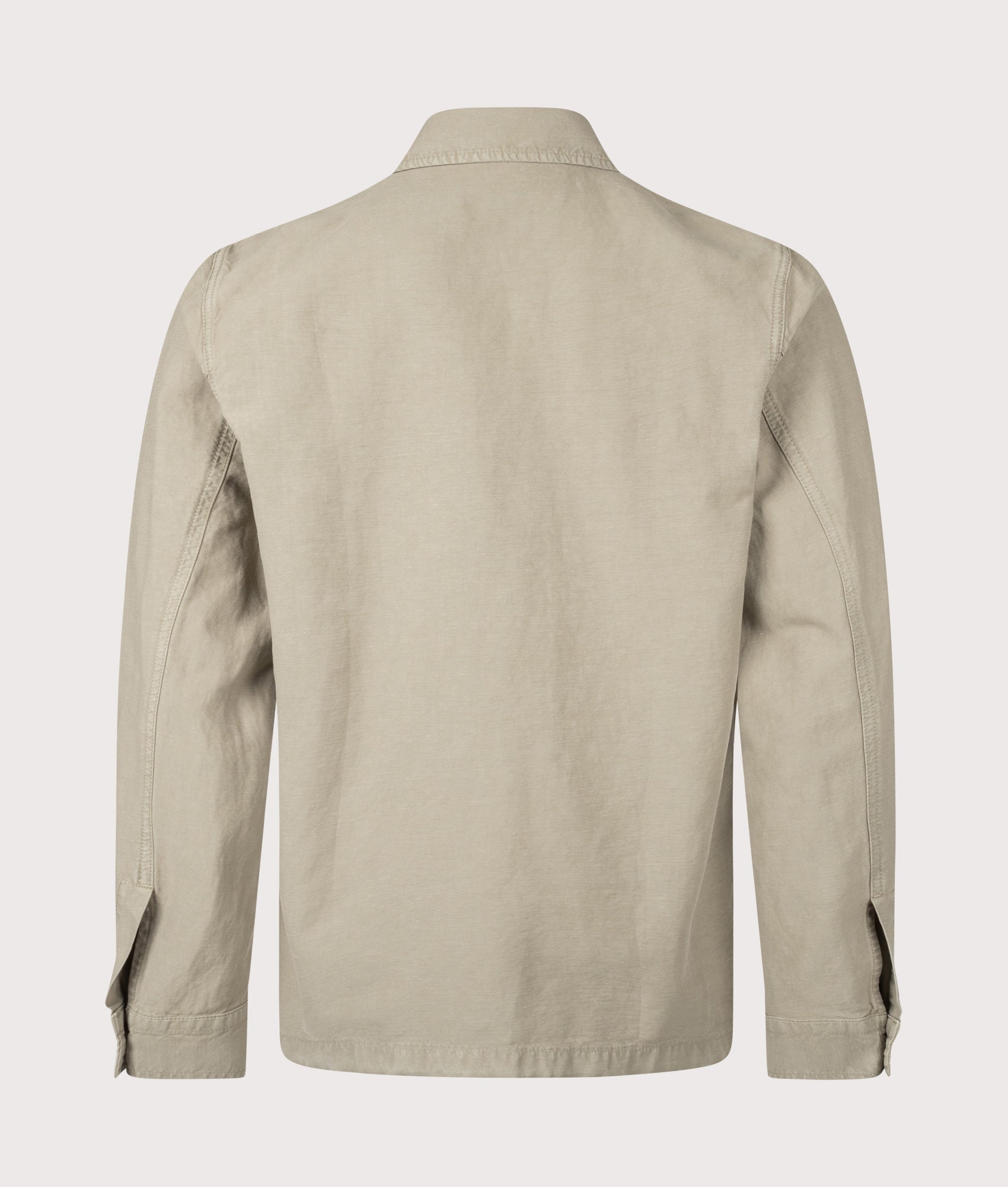 Julian Cotton Linen Overshirt. Shot by EQVVS. Back shot.