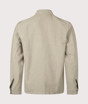 Julian Cotton Linen Overshirt. Shot by EQVVS. Back shot.