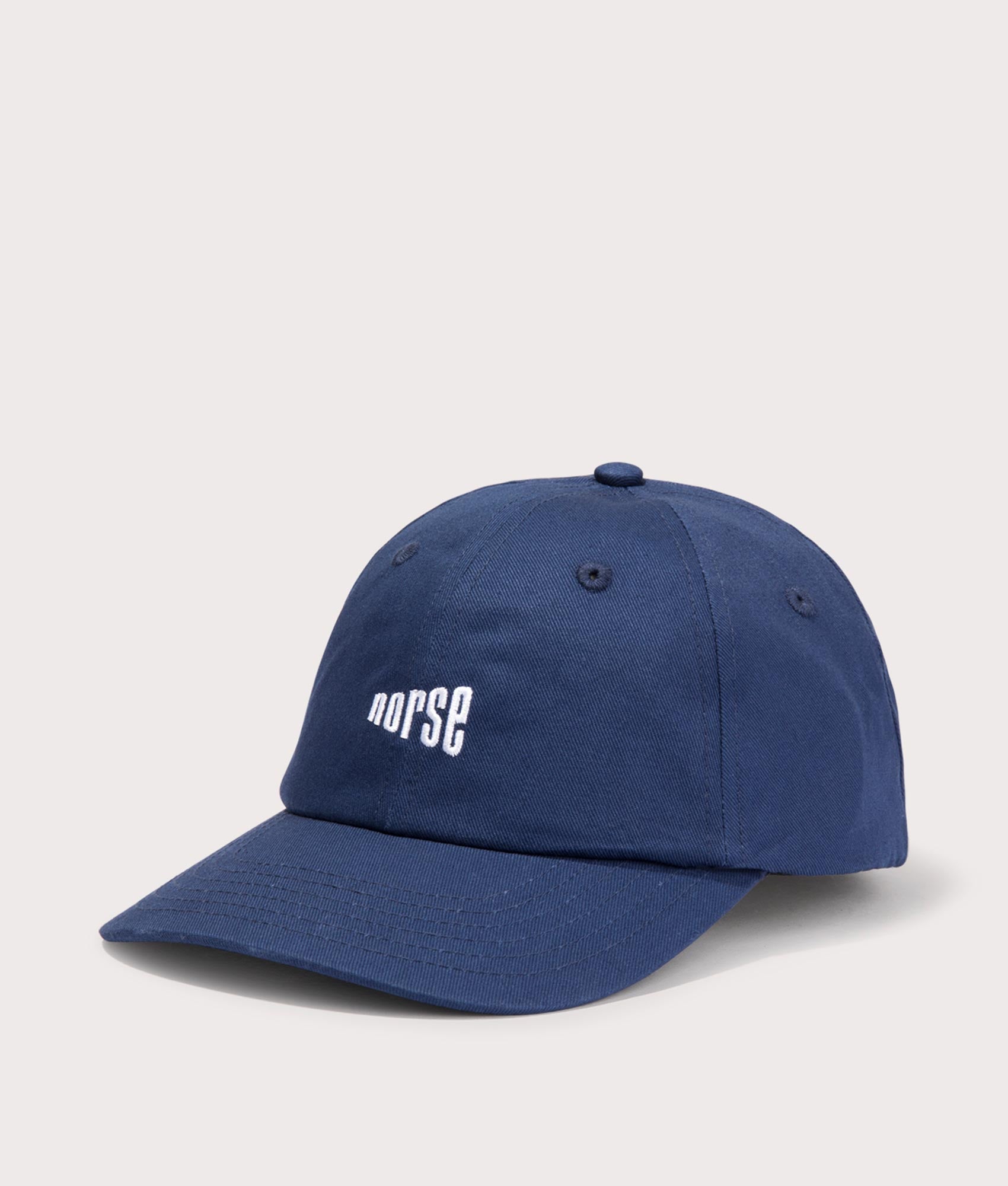 Norse project, NORSE Twill 6-Panel Cap, workwear blue, Eqvvs Menswear, side shot angle
