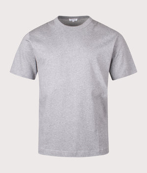 Holger Organic Optic Print T-shirt by Norse Projects in Grey Melange. Shot by EQVVS. Front shot.