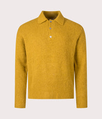 Relaxed Fit Rasmus Brushed Polo Shirt: 3050 Warm Yellow 