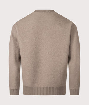 Rom Boiled Wool Jumper by Norse Projects in Walnut. Shot by EQVVS. Back shot.
