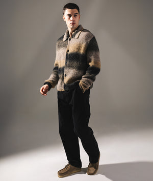 Erik Gradient Alpaca Wool Jacket by Norse Projects in Utility Khaki. Shot by EQVVS. Front model shot