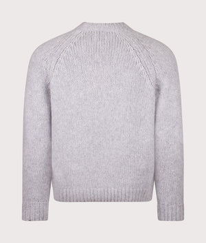 Birger Wool Raglan Jumper by Norse Projects in Light Grey Melange. Shot by EQVVS. Back shot