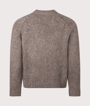 Birger Wool Raglan Jumper by Norse Projects in Walnut. Shot by EQVVS. Back shot.
