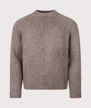 Birger Wool Raglan Jumper by Norse Projects in Walnut. Shot by EQVVS. front shot.