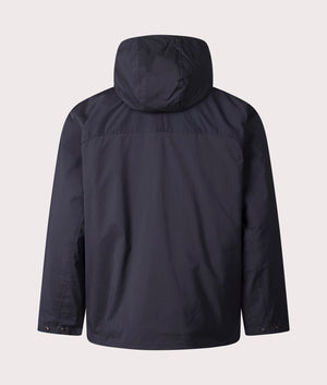 Norse Projects Herluf Alpinix Smart Merino Jacket in Dark Navy at EQVVS Menswear. Back shot.