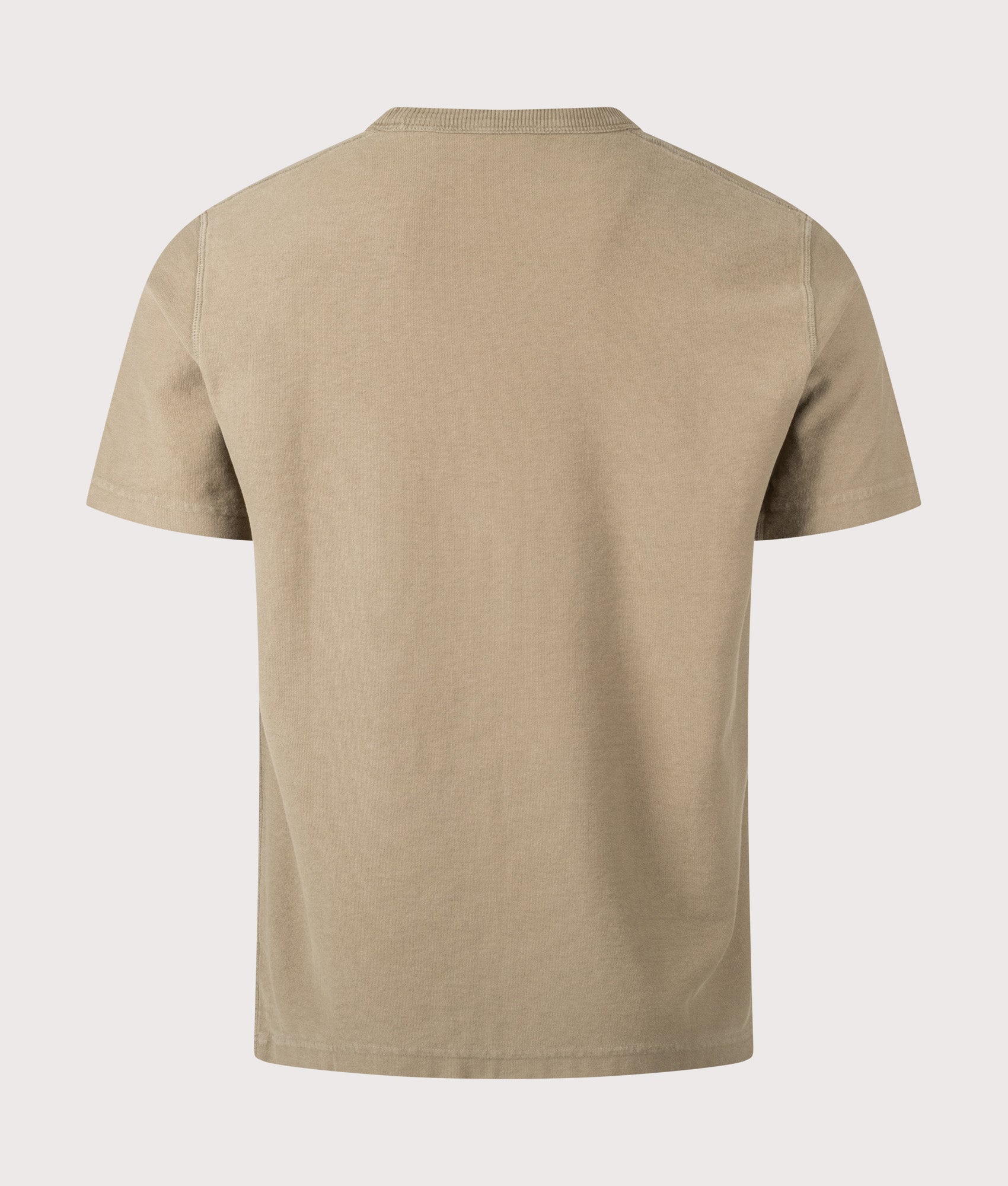 Norse Projects Relaxed Fit Elmelunde Organic Cotton GMD T-Shirt in Walnut at EQVVS Menswear. Back shot.