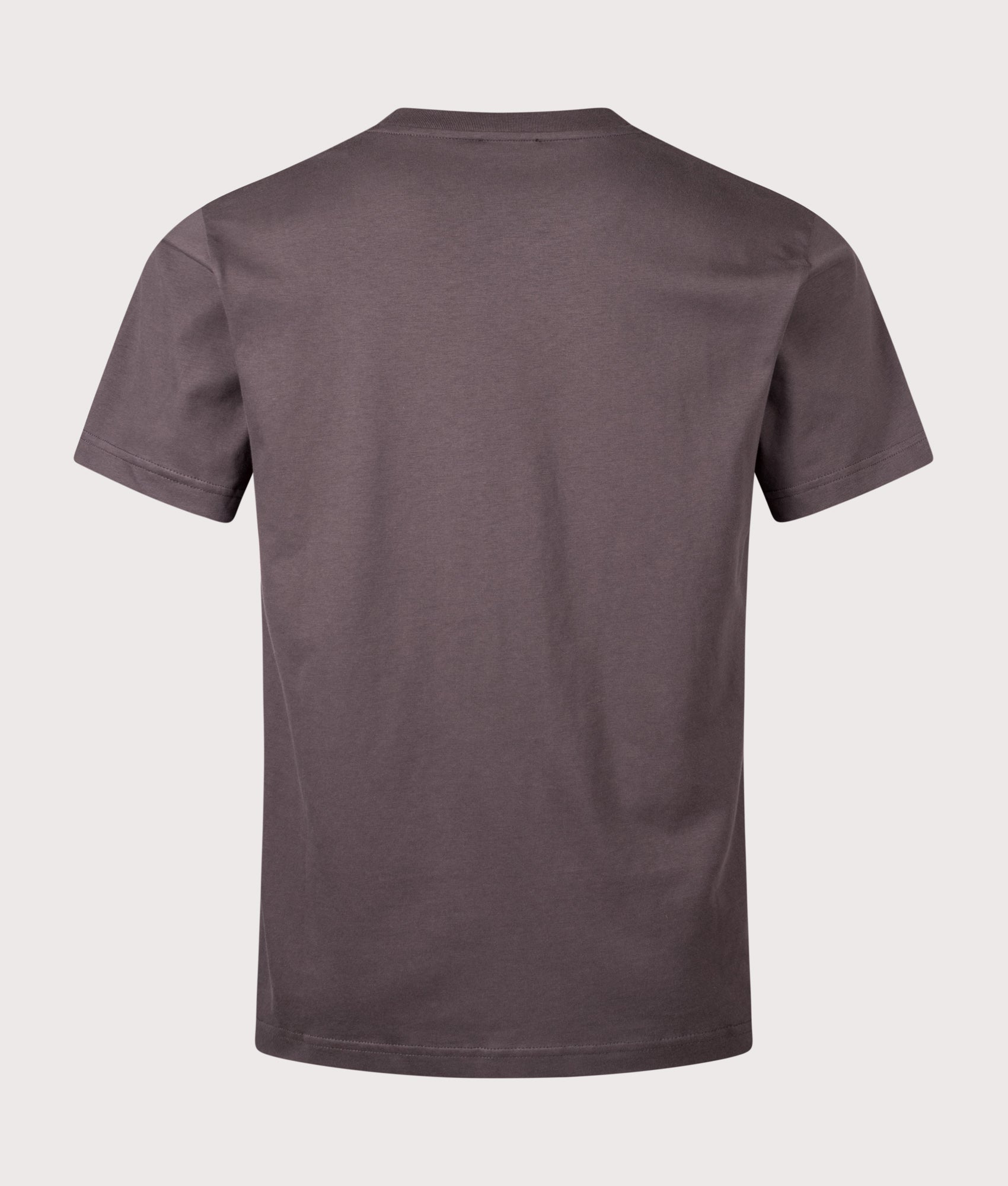 Norse Projects Dyrehaven Organic Logo Print T-Shirt in Shale at EQVVS Menswear. Back shot.