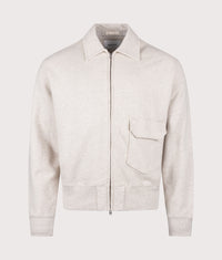Fynshav Cotton Linen Loopback Overshirt: 0203 Natural 