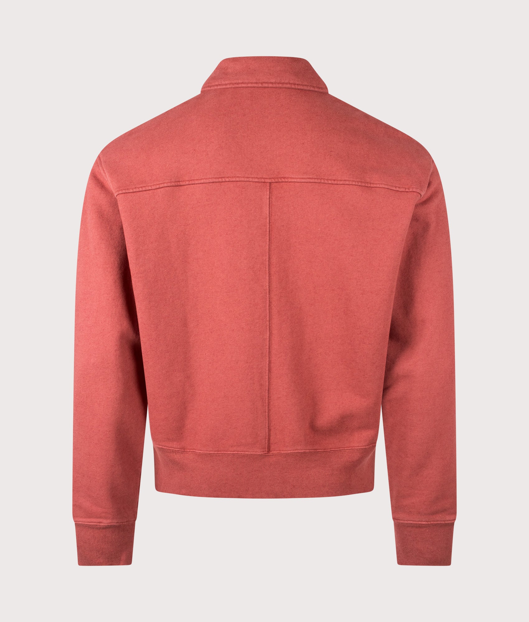 Norse Projects Fynshav Cotton Linen Loopback Overshirt in Cowhide at EQVVS Menswear. Back shot.