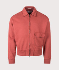 Fynshav Cotton Linen Loopback Overshirt: 5510 Cowhide 