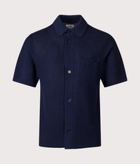 Fredensborg Short Sleeve Knitted Shirt: 7004 Dark Navy 