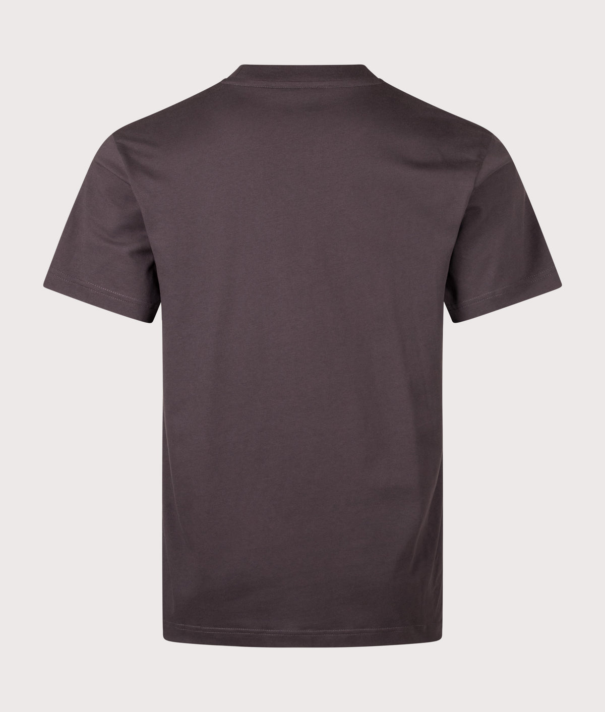Norse Projects Regular Fit Dyrehaven Organic Logo Print T-Shirt in Darkest Purple at EQVVS Menswear. Back shot.