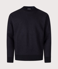 Regular Fit Kragholm Boiled Wool Knit Jumper: 7004 Dark Navy 