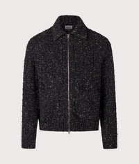 Relaxed Fit Aldrup Donegal Square Knitted Cardigan: 1034 Charcoal Melange 