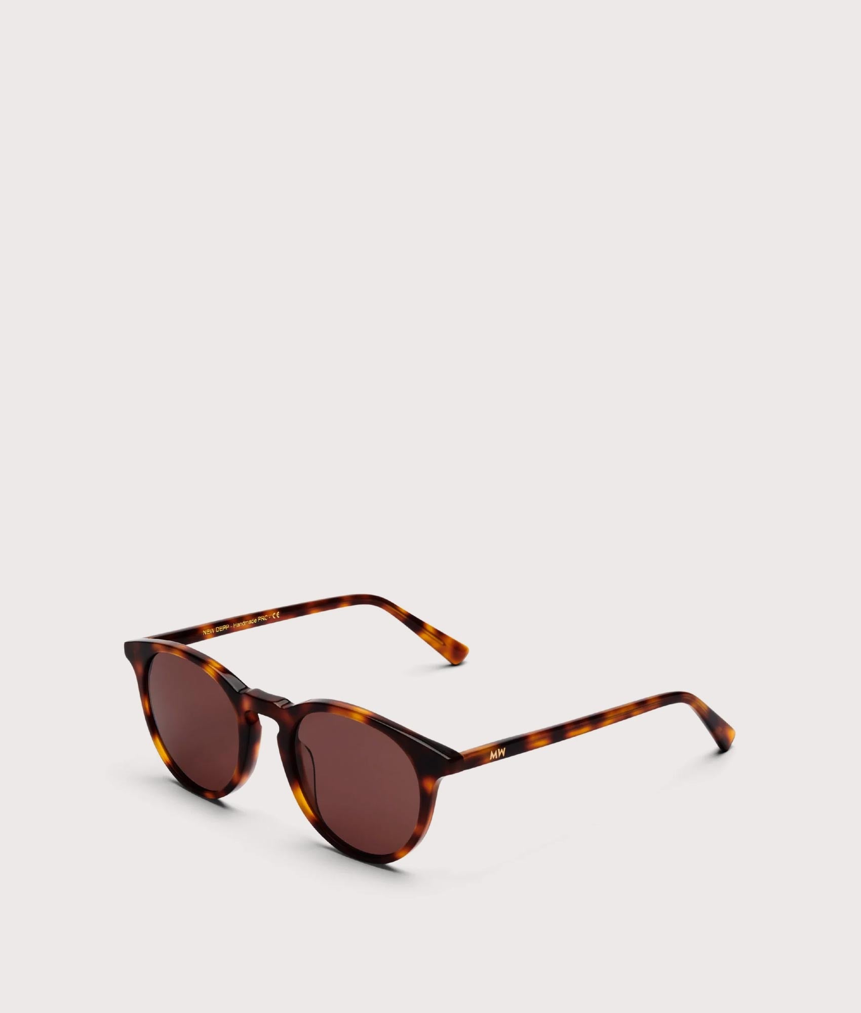 MESSYWEEKEND New Depp Sunglasses in Tortoise - Brown Lenses at EQVVS Menswear. Angled front shot.