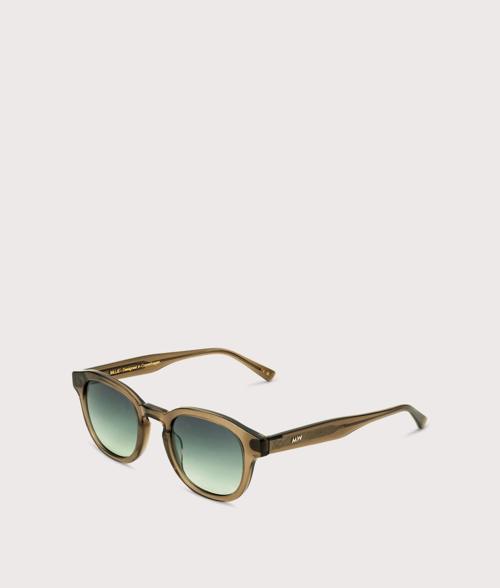 MESSYWEEKEND Bille Sunglasses in Bottle-Green Lens at EQVVS Menswear. Angled front shot.