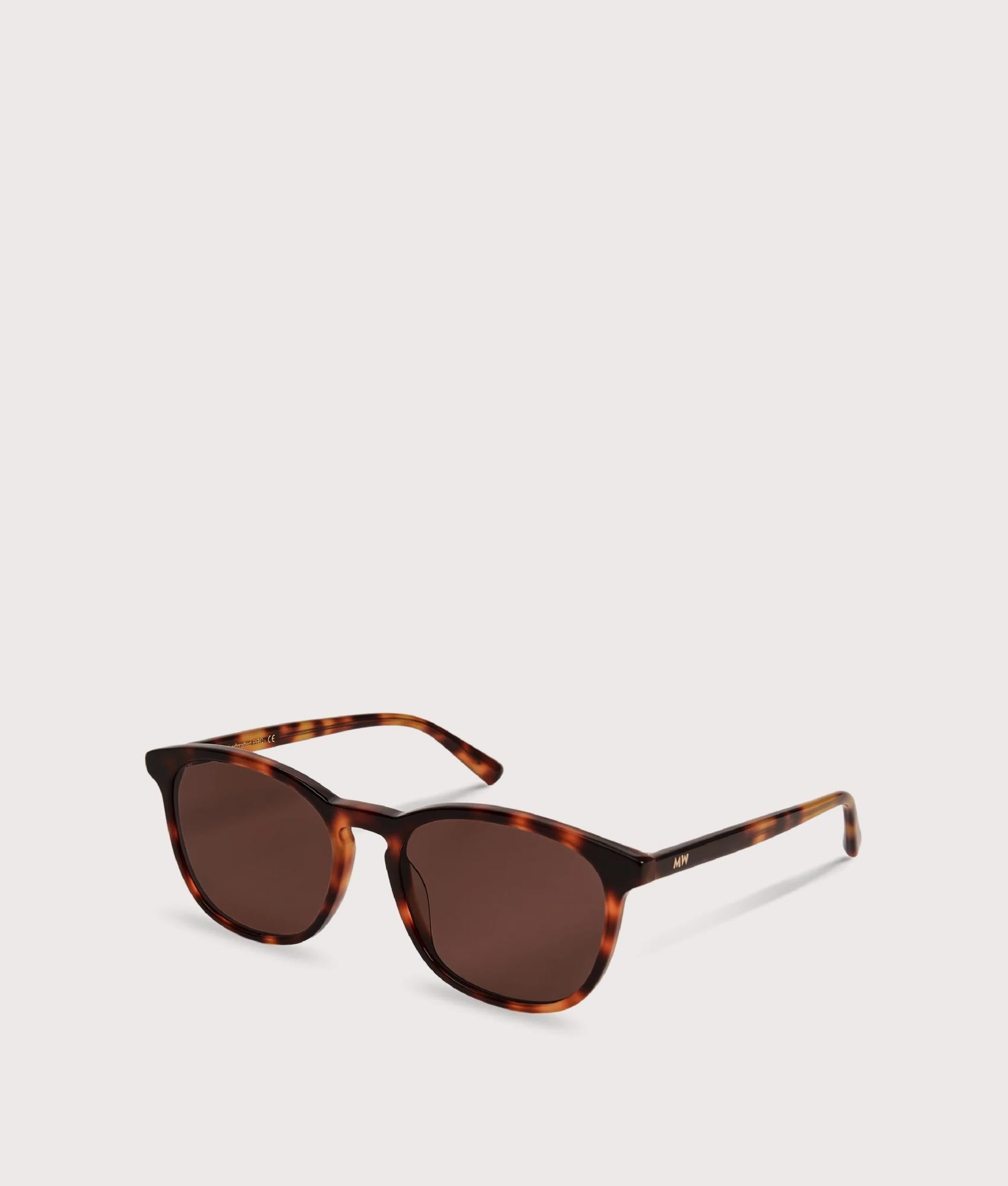 MessyWeekend Sean Sunglasses in Tortoise Shell and Brown Lens at EQVVS. Side Shot.