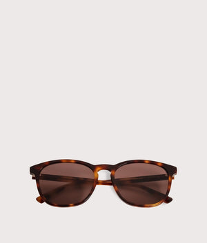 MessyWeekend Sean Sunglasses in Tortoise Shell and Brown Lens at EQVVS. Folded Shot.