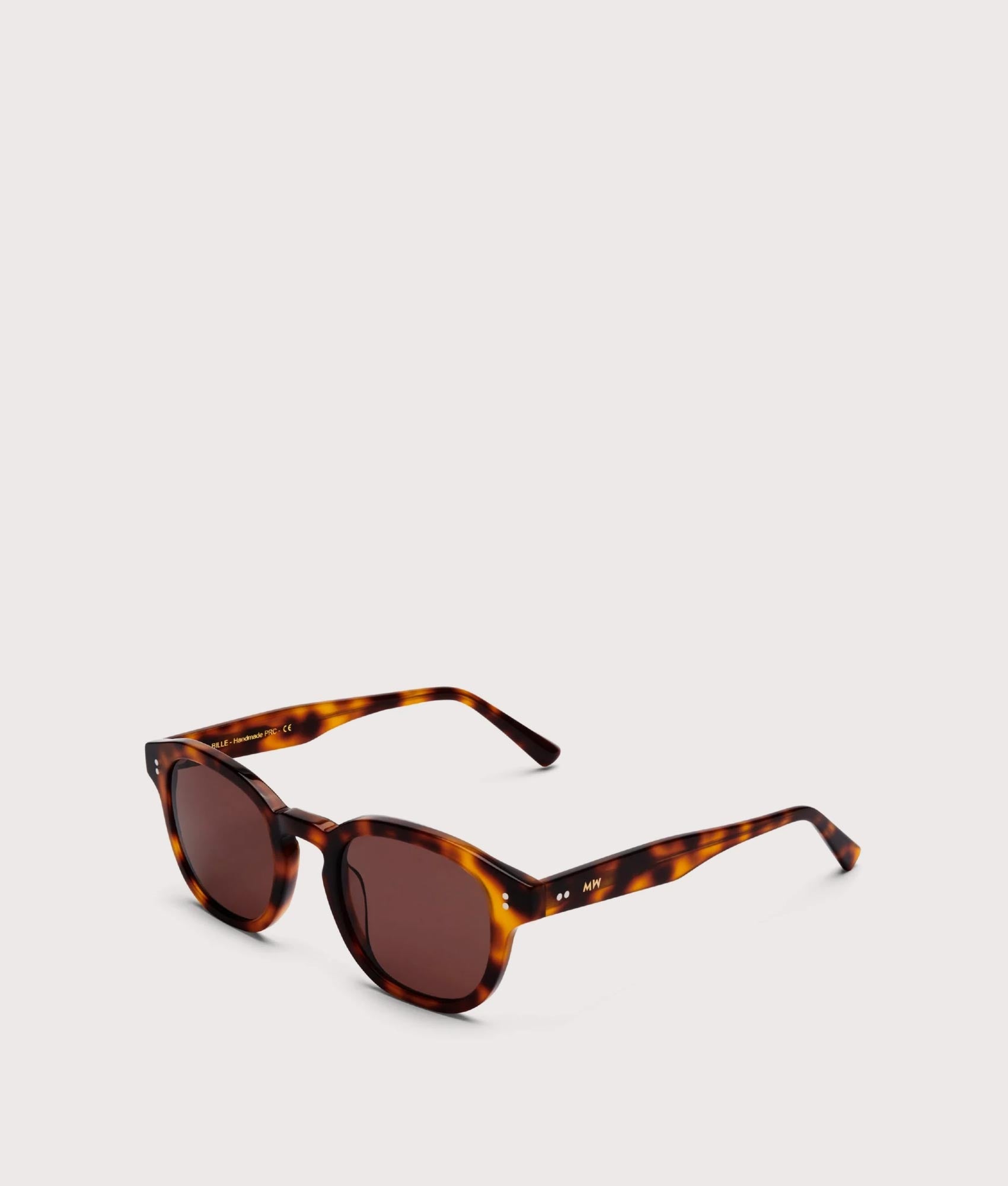 MessyWeekend Billie Bio Sunglasses in Tortoise Shell and Brown Lens at EQVVS. Side Shot.