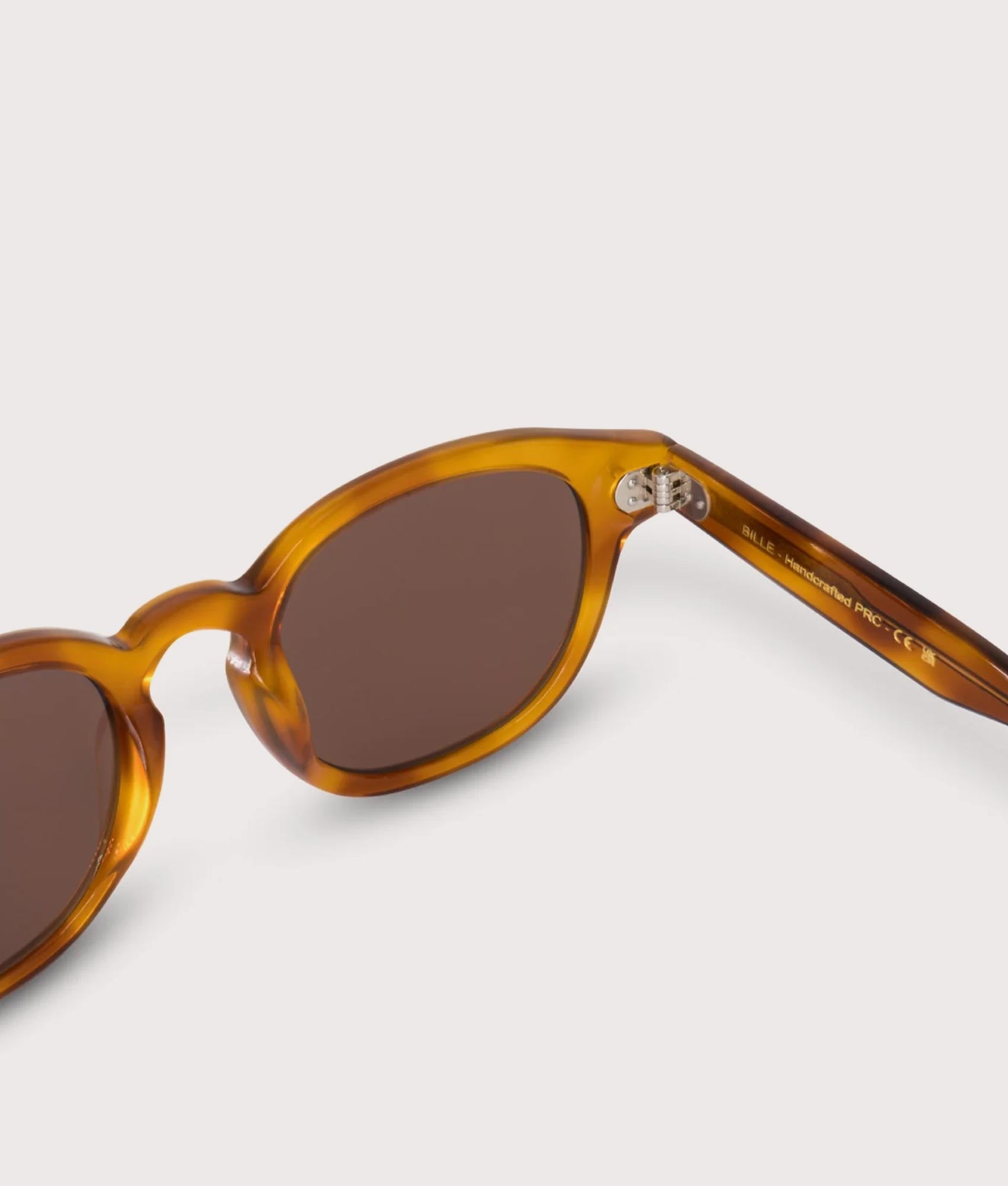 MESSYWEEKEND Billie Sunglasses in Havana with Brown Lens at EQVVS, Detail Shot.