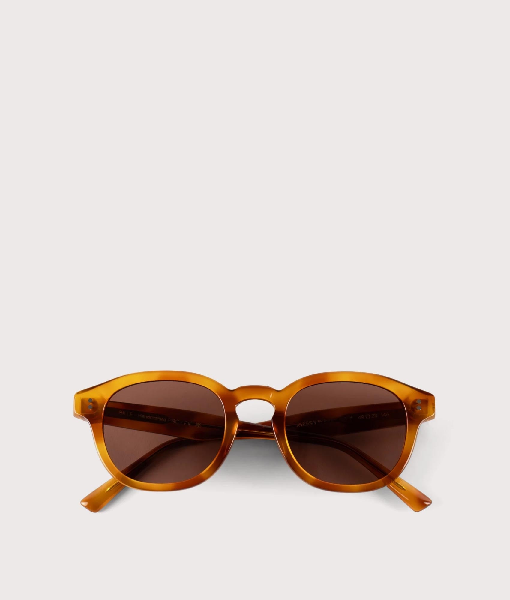 MESSYWEEKEND Billie Sunglasses in Havana with Brown Lens at EQVVS, Folded Shot.
