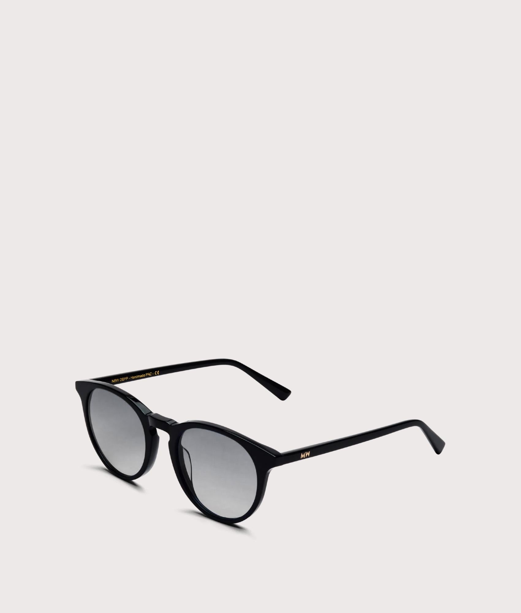 MESSYWEEKEND New Depp Sunglasses in Black with Grey Lens at EQVVS. Side Shot.