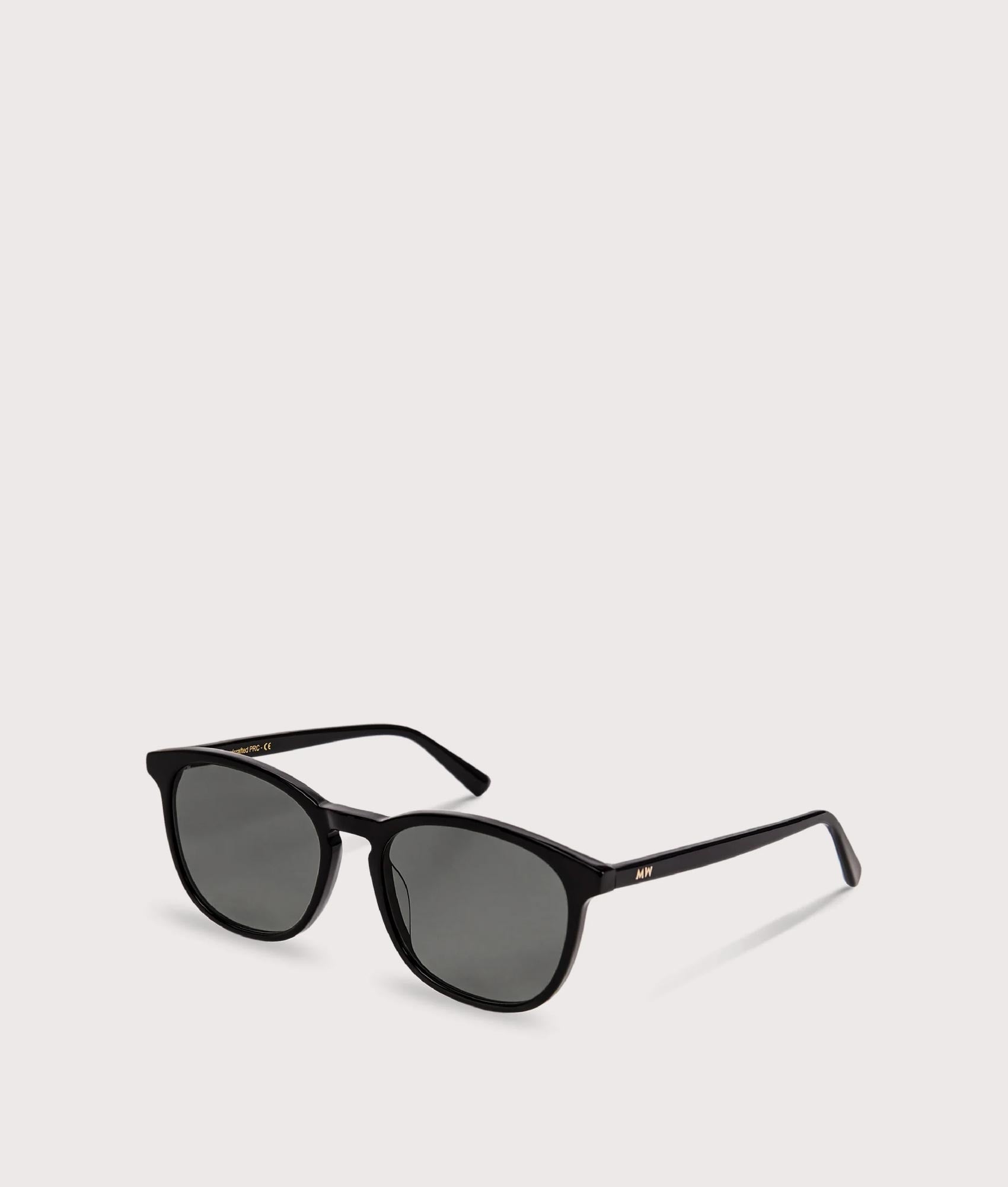 MESSYWEEKEND Sean Sunglasses in Black - Grey lens at EQVVS Menswear. Angled front shot.